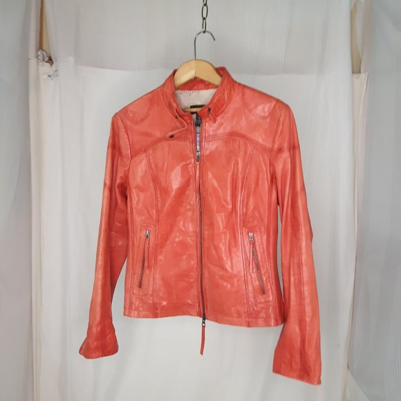 SOLD  Danier Peach Jacket Size M - Picture 1 of 4
